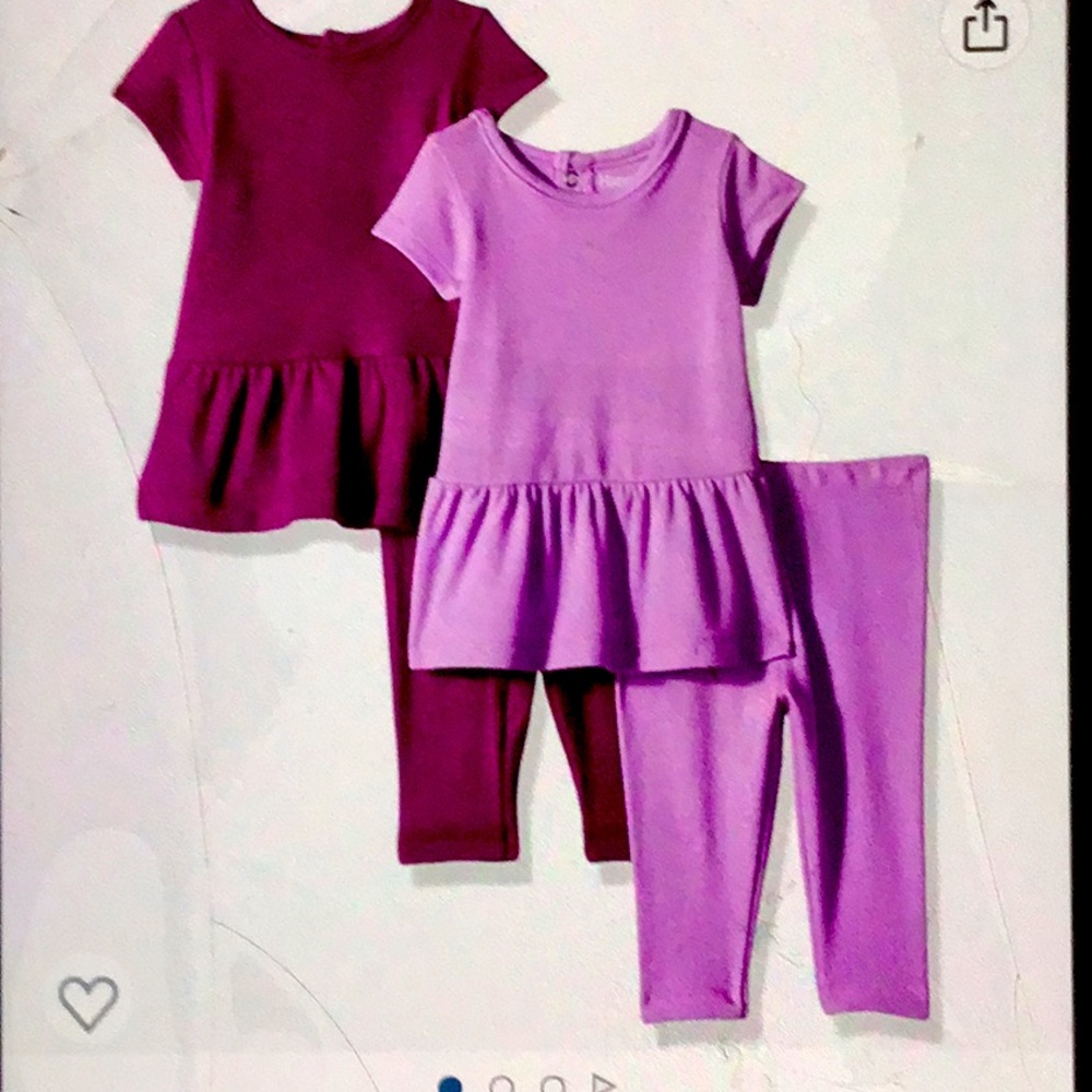 Hanes 2 pc girls Flexy set